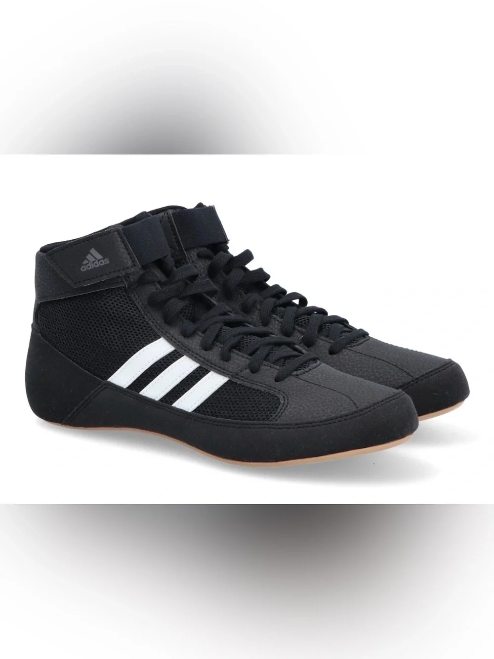 Adidas HVC Wrestling Shoes Black White AQ3325 Men's Size US 15